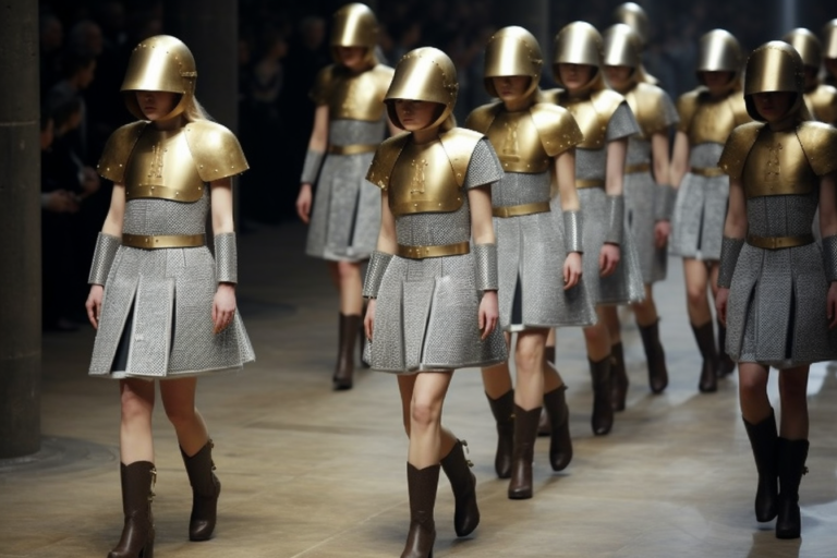 TaiMER_Models_donning_armor_inspired_dresses_with_interlocking__35b4715e-77b8-4ccc-ab9b-c17cb4f6be0c